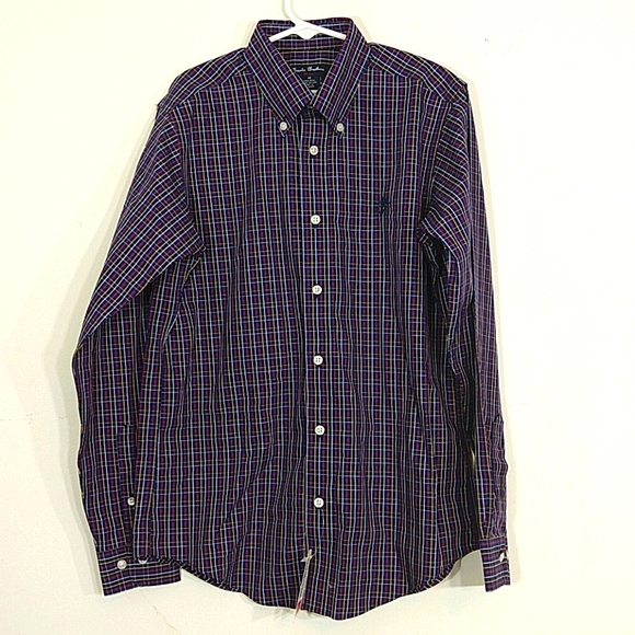 Brooks Brothers Boy's Plade Longsleeve Dress Shirt - Picture 1 of 10